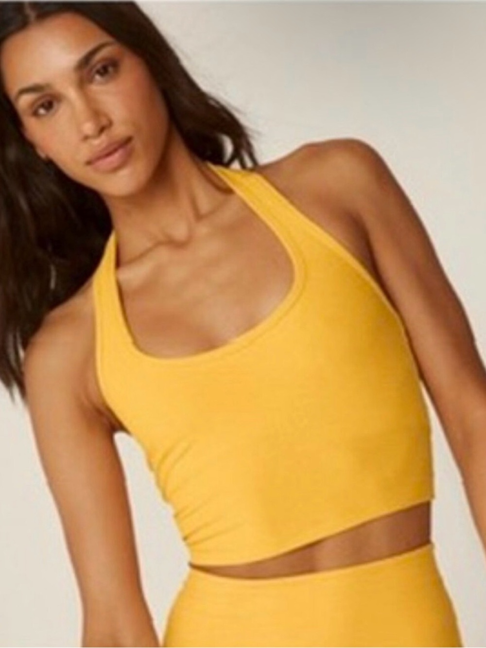 Beyond Yoga Space Dye Well Rounded Cropped Halter Tank